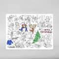 Duża Mata Silikonowa do Kolorowania - Świąteczny Alfabet. HeyDoodle